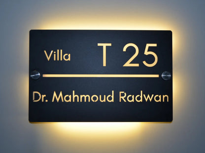 Horizontal Sign with Backlight