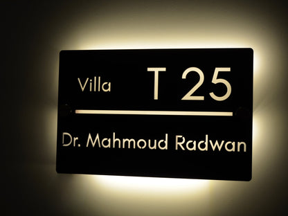 Horizontal Sign with Backlight